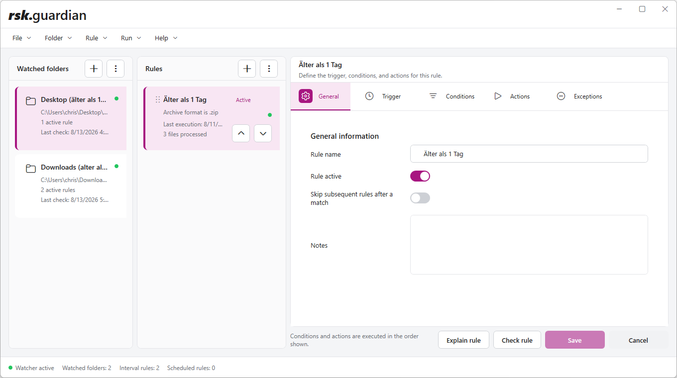 rsk.guardian user interface